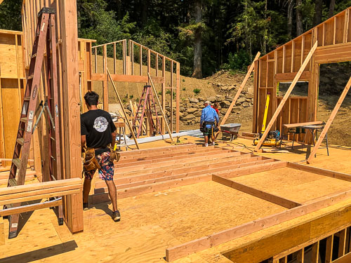 August 4, 2021, Second Floor Walls